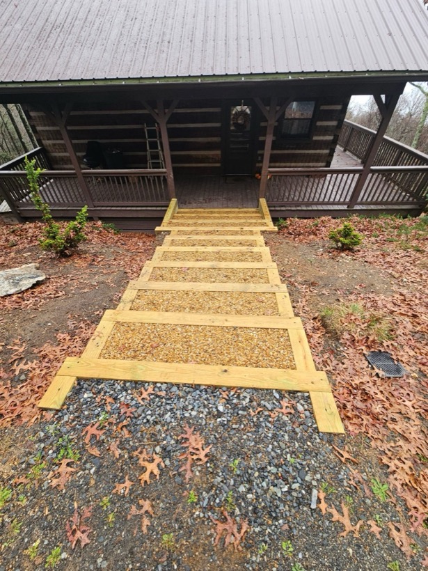 Timber Steps built by Mountain Fence & Deck in Western North Carolina