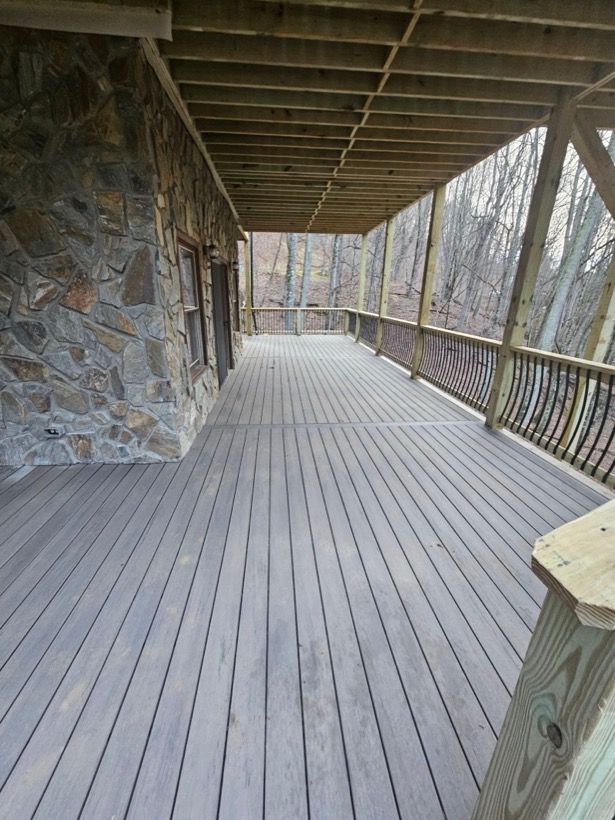 Covered Porch built by Mountain Fence & Deck in Western North Carolina
