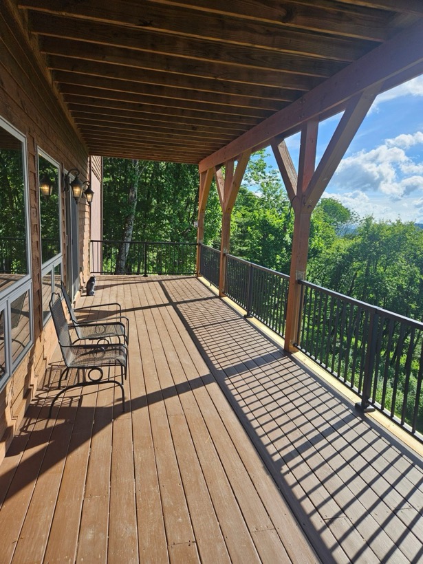 Covered Porch built by Mountain Fence & Deck in Western North Carolina