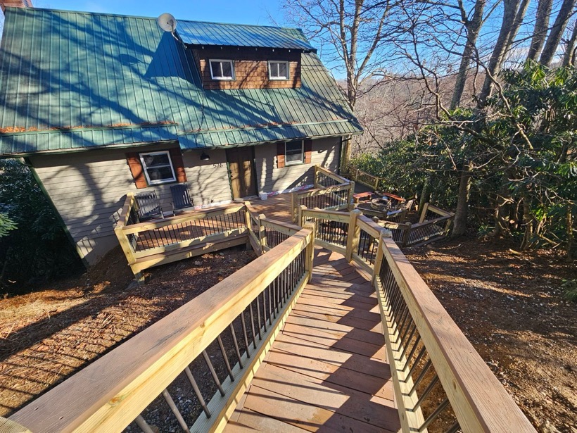 Deck installed by Mountain Fence & Deck in the High Country, NC