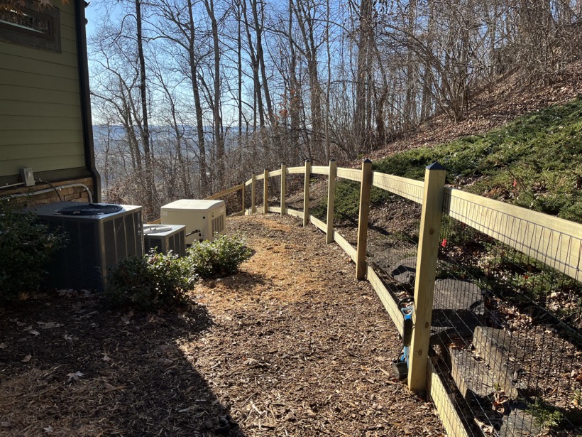 Deck Board Fence built by Mountain Fence & Deck in Western North Carolina