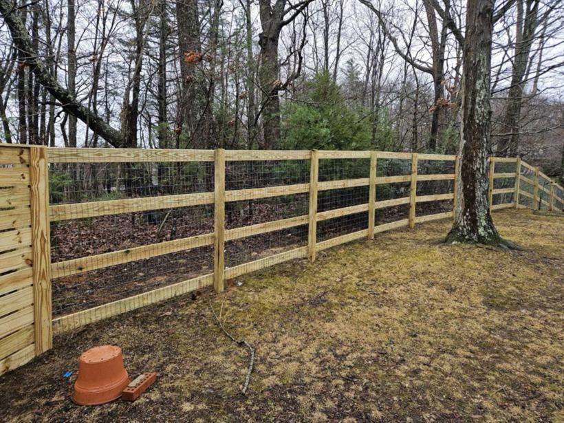 Deck Board Fence in Western NC