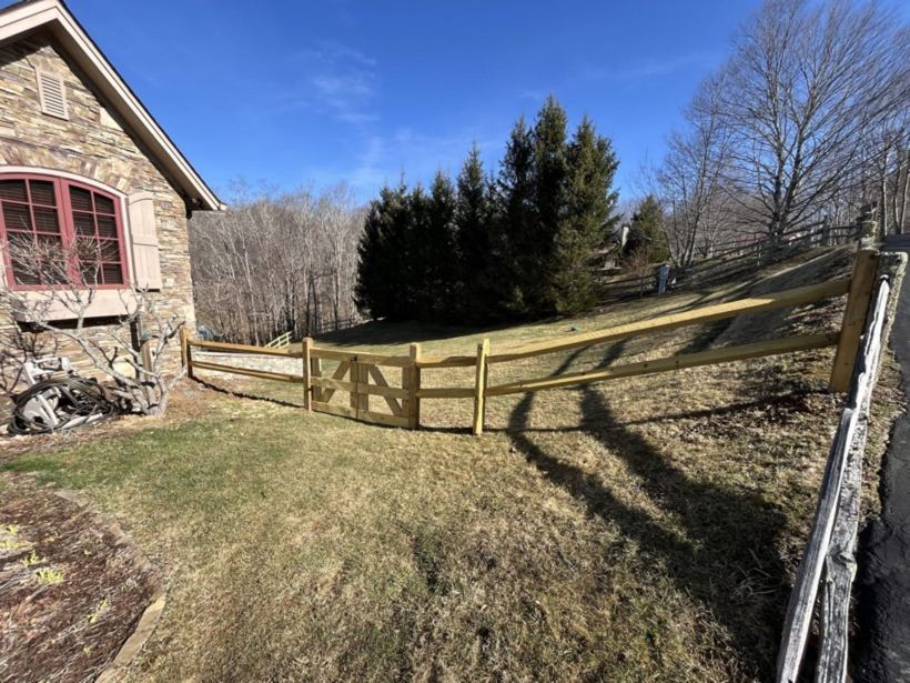 Split Rail Fence by Mountain Fence and Deck