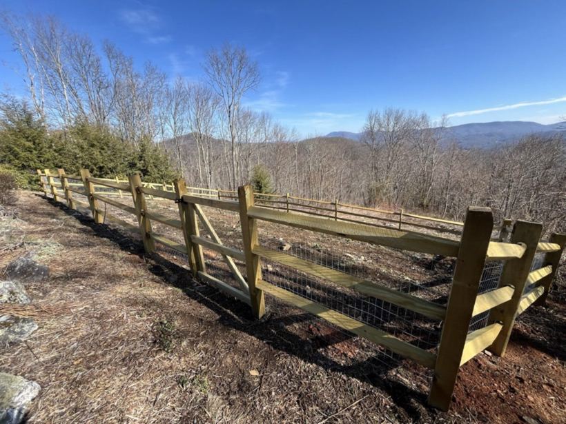 Split Rail Fence by Mountain Fence and Deck