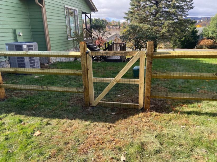 Split Rail Fence by Mountain Fence and Deck