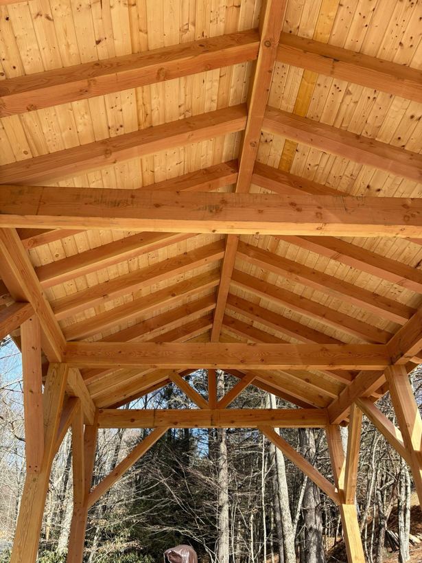 Outdoor Structure by Mountain Fence and Deck